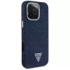 Guess Denim Triangle Logo MagSafe Case iPhone 16 Pro, sininen
