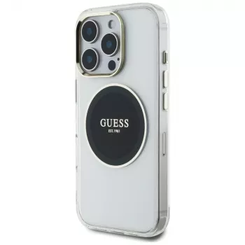 Guess IML Metal Colored Circle Classic Logo MagSafe Case iPhone 16 Pro (musta)