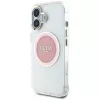 Guess IML Metal Colored Circle Classic Logo MagSafe Case iPhone 16 (pinkki)