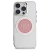 Guess IML Metal Colored Circle Classic Logo MagSafe Case iPhone 16 Pro (pinkki)