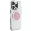Guess IML Metal Colored Circle Classic Logo MagSafe Case iPhone 16 Pro (pinkki)