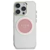 Guess IML Metal Colored Circle Classic Logo MagSafe Case iPhone 16 Pro Max (pinkki)