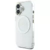 Guess IML Metal Colored Circle Classic Logo MagSafe Case iPhone 16 (valkoinen)