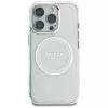 Guess IML Metal Colored Circle Classic Logo MagSafe Case iPhone 16 Pro Max (valkoinen)