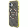 Guess IML Metal Glitter 4G Circle Triangle MagSafe Case iPhone 16 (ruskea)