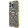 Guess IML Metal Glitter 4G Circle Triangle MagSafe Case iPhone 16 Pro Max (ruskea)