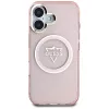 Guess IML Metal Mountain Logo MagSafe Case Apple iPhone 16 (pinkki)