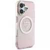 Guess IML Metal Mountain Logo MagSafe Case Apple iPhone 16 (pinkki)