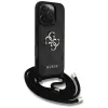 Guess 4G Big Logo Cord Strap Crossbody Case iPhone 16 Pro (musta)