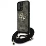 Guess 4G Big Logo Cord Strap Crossbody Case iPhone 16, ruskea