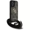 Guess 4G Big Logo Cord Strap Crossbody Case iPhone 16, ruskea