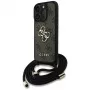 Guess 4G Big Logo Cord Strap Crossbody Case Apple iPhone 16 Pro, ruskea