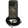 Guess 4G Big Logo Cord Strap Crossbody Case iPhone 16 Pro Max (ruskea)