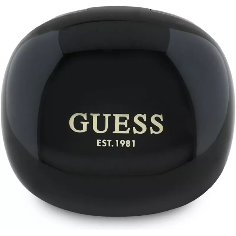Guess Flat Classic Logo Electroplated TWS -nappikuulokkeet ja latauskotelo (musta)