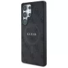 Guess Leather 4G Colored Ring Classic Logo MagSafe -takakansi Samsung Galaxy S25 Ultralle, musta