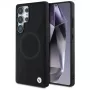 BMW Leather Half Texture MagSafe -kotelo Samsung Galaxy S25 Ultralle, musta