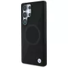 BMW Leather Half Texture MagSafe -kotelo Samsung Galaxy S25 Ultralle, musta