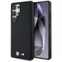 BMW Leather Carbon MagSafe -kotelo Samsung Galaxy S25 Ultralle, musta