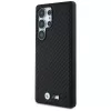BMW Leather Carbon MagSafe -kotelo Samsung Galaxy S25 Ultralle, musta