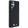 BMW Leather Carbon MagSafe -kotelo Samsung Galaxy S25 Ultralle, musta