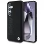 BMW Leather Big Wordmark -kotelo Samsung Galaxy S25:lle, musta