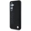 BMW Leather Big Wordmark -kotelo Samsung Galaxy S25+:lle, musta