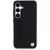 BMW Leather Big Wordmark -kotelo Samsung Galaxy S25+:lle, musta