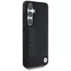 BMW Leather Big Wordmark -kotelo Samsung Galaxy S25+:lle, musta