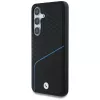 BMW Leather Textured and Smooth MagSafe -kotelo Samsung Galaxy S25:lle, musta