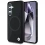 BMW Leather Half Texture MagSafe -kotelo Samsung Galaxy S25:lle, musta