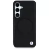 BMW Leather Half Texture MagSafe -kotelo Samsung Galaxy S25:lle, musta