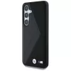 BMW Leather Oversized Stripes MagSafe -kotelo Samsung Galaxy S25:lle, musta