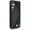 BMW Leather Oversized Stripes MagSafe -kotelo Samsung Galaxy S25:lle, musta