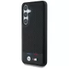 BMW Leather Tricolor Stripes MagSafe -kotelo Samsung Galaxy S25:lle, musta