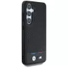 BMW Leather Tricolor Stripes MagSafe -kotelo Samsung Galaxy S25:lle, musta
