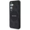 Guess 4G Round Patch Classic Logo MagSafe -kotelo Samsung Galaxy S25+:lle (musta)