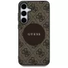 Guess 4G Round Patch Classic Logo MagSafe -kotelo Samsung Galaxy S25+:lle (ruskea)