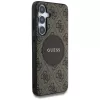 Guess 4G Round Patch Classic Logo MagSafe -kotelo Samsung Galaxy S25+:lle (ruskea)