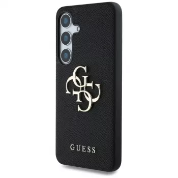 Guess Grained Big 4G Logo Small Classic Logo -takakansi Samsung Galaxy S25:lle, musta