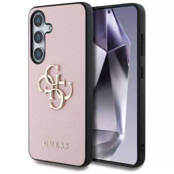 Guess Grained Big 4G Logo Small Classic Logo -takakansi Samsung Galaxy S25 Plus:lle, pinkki