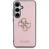 Guess Grained Big 4G Logo Small Classic Logo -takakansi Samsung Galaxy S25 Plus:lle, pinkki