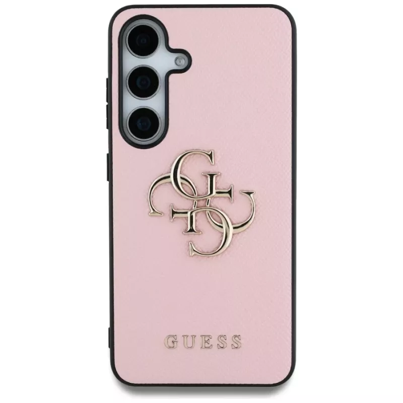 Guess Grained Big 4G Logo Small Classic Logo -takakansi Samsung Galaxy S25 Plus:lle, pinkki