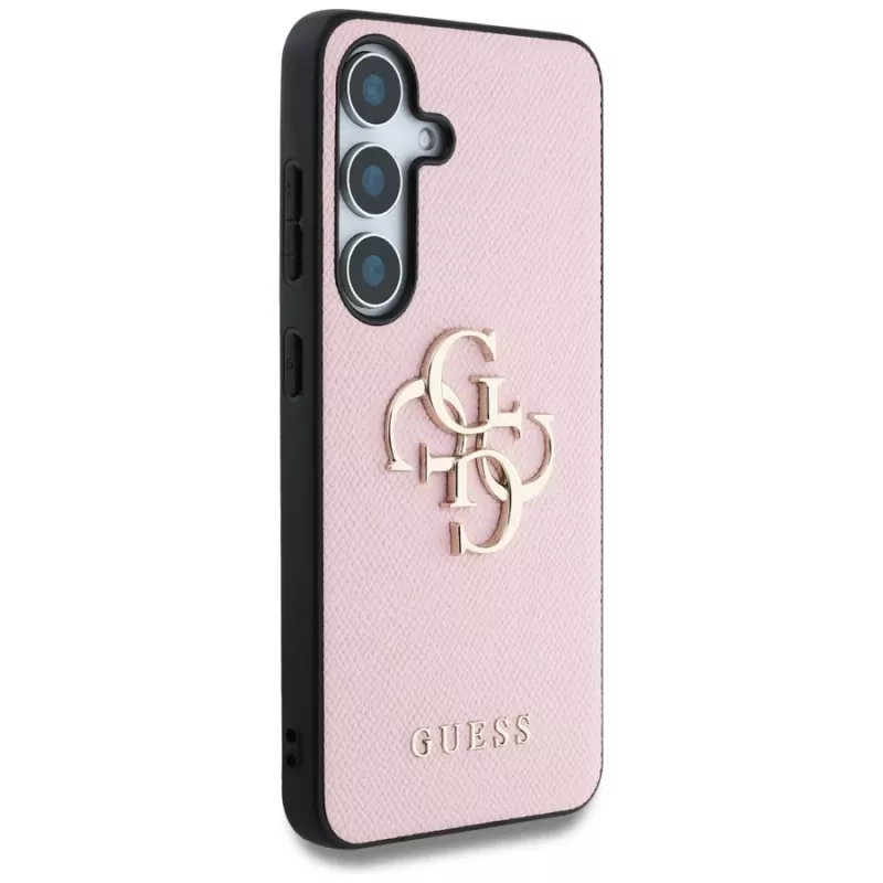 Guess Grained Big 4G Logo Small Classic Logo -takakansi Samsung Galaxy S25 Plus:lle, pinkki