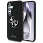 Guess Silicone Big 4G Logo Bottom Script -kotelo Samsung Galaxy S25:lle, musta
