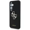 Guess Silicone Big 4G Logo Bottom Script -kotelo Samsung Galaxy S25:lle, musta