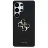 Guess Silicone Big 4G Logo Bottom Script -kotelo Samsung Galaxy S25 Ultralle - musta