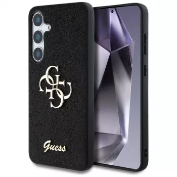 Guess Fixed Glitter Big 4G Metal Logo -kotelo Samsung Galaxy S25:lle (musta)