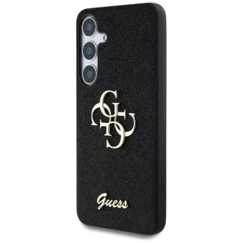Guess Fixed Glitter Big 4G Metal Logo -kotelo Samsung Galaxy S25:lle (musta)