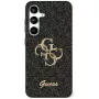 Guess Fixed Glitter Big 4G Metal Logo -kotelo Samsung Galaxy S25+:lle (musta)