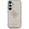 Guess Fixed Glitter Big 4G Metal Logo -takakansi Samsung Galaxy S25:lle - kulta